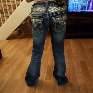 Girls Miss Me Blue Jeans Size 23 Flare 